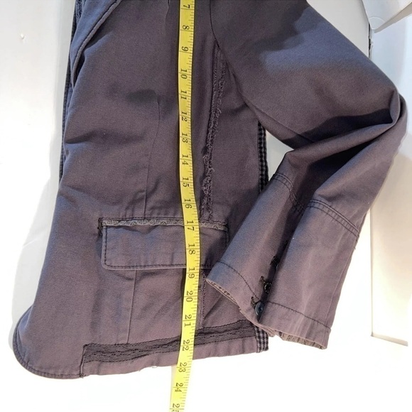 Anthropologie EUC Hei Hei Delaine Blazer Soft exposed Seams Button Cuff 10 - Picture 14 of 15